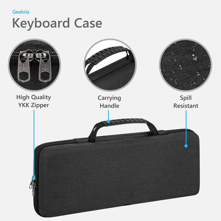 GEEKRIA Tastaturhülle, Hartschalen-Schutzhülle, Reisetasche, kompatibel mit Logitech MX Keys Mini Mi
