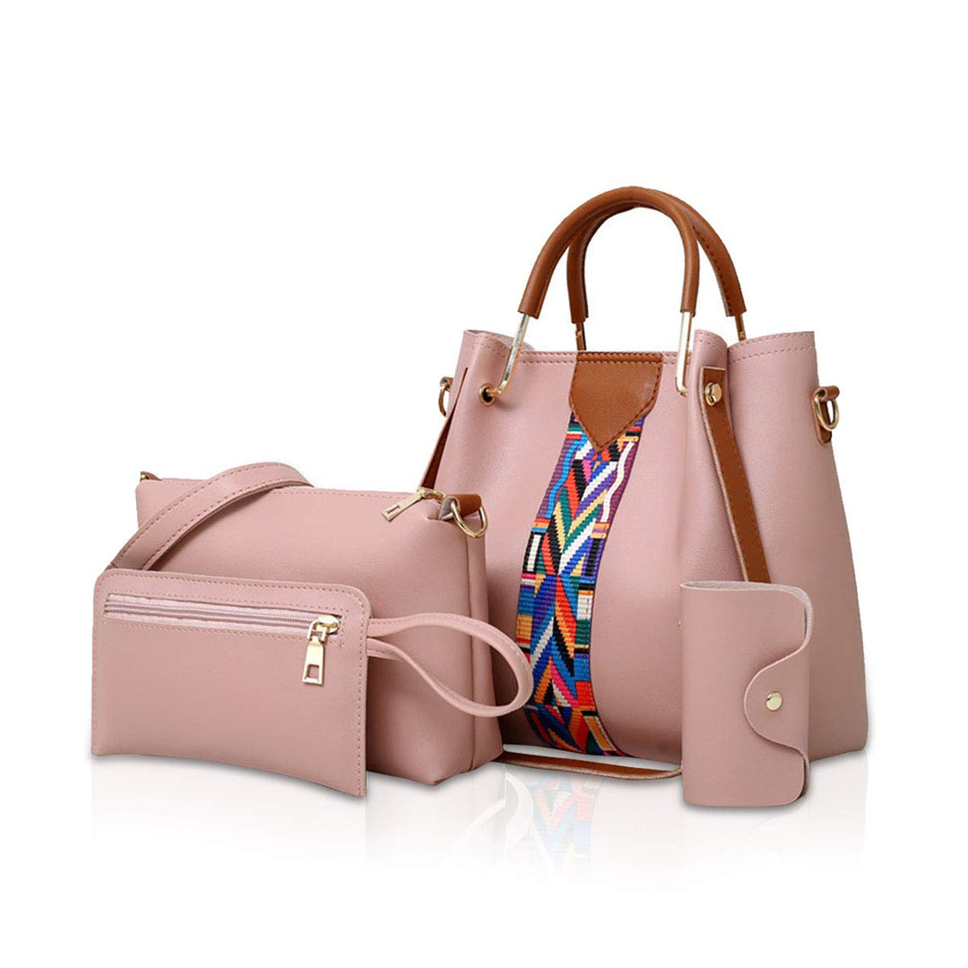 NICOLE & DORIS Damen Handtaschen Umhängetaschen 4 Stück Handtaschen für Damen Top-Griffe Schultertas