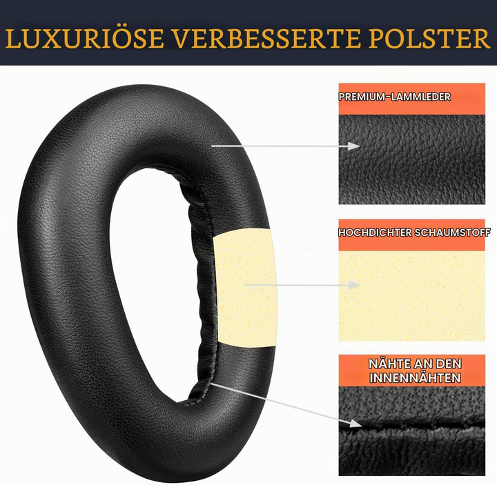 SOULWIT Lammfell Ersatzpolster Ersatz Ohrpolster für Sennheiser PXC480, PXC550, PXC 550-II, MB660 UC