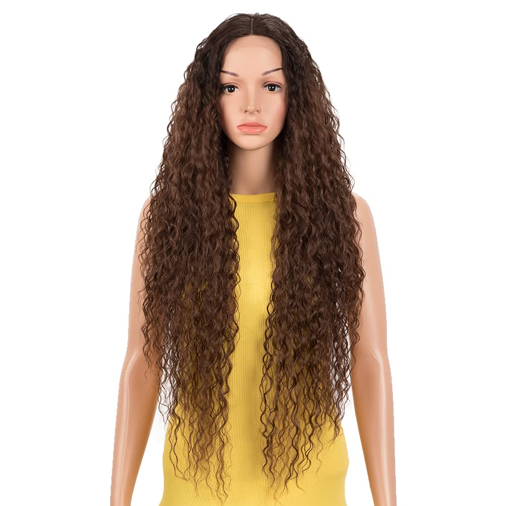 Lace Front Perücke Lockige Perücke für Damen 70 cm 230g Kunsthaar Hitzebeständige Faser 130% Dichte
