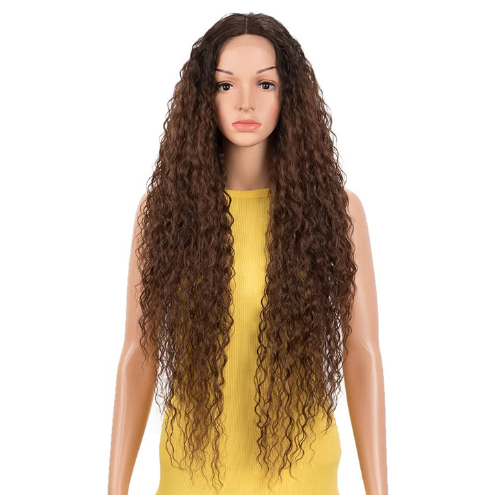 Lace Front Perücke Lockige Perücke für Damen 70 cm 230g Kunsthaar Hitzebeständige Faser 130% Dichte