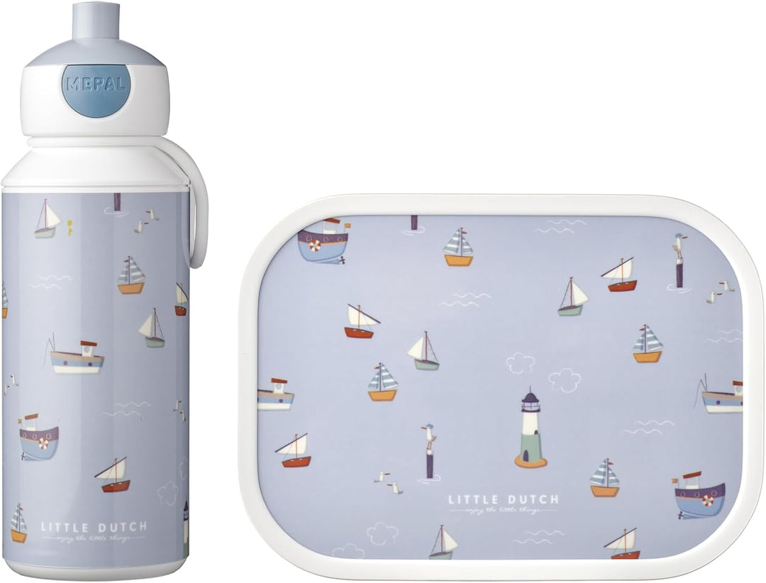 Mepal - Lunch-Set Campus Little Dutch - Set für Kinder mit Pop-up Trinkflasche & Lunch Box - Lunch-S