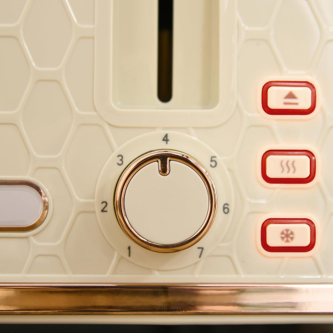 HOMCOM Wasserkocher Toaster Set 1,7L Wasserkocher 4 Toastscheiben Frühstücksset mit 7 Bräunungsstufe