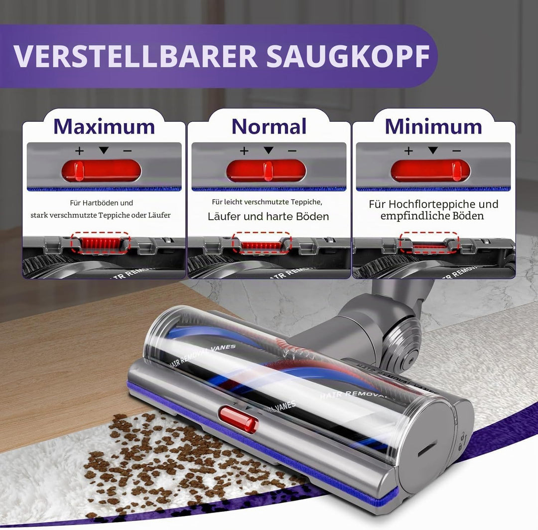 Torque Drive Bodendüse für Dyson V11 V15 V10 V8 V7 Bürste Anti-Tangle Einstellbare Saugkraft Elektri
