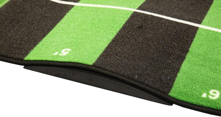LONGRIDGE Golf Pro Puttingmatte 3 m, Grün/Schwarz