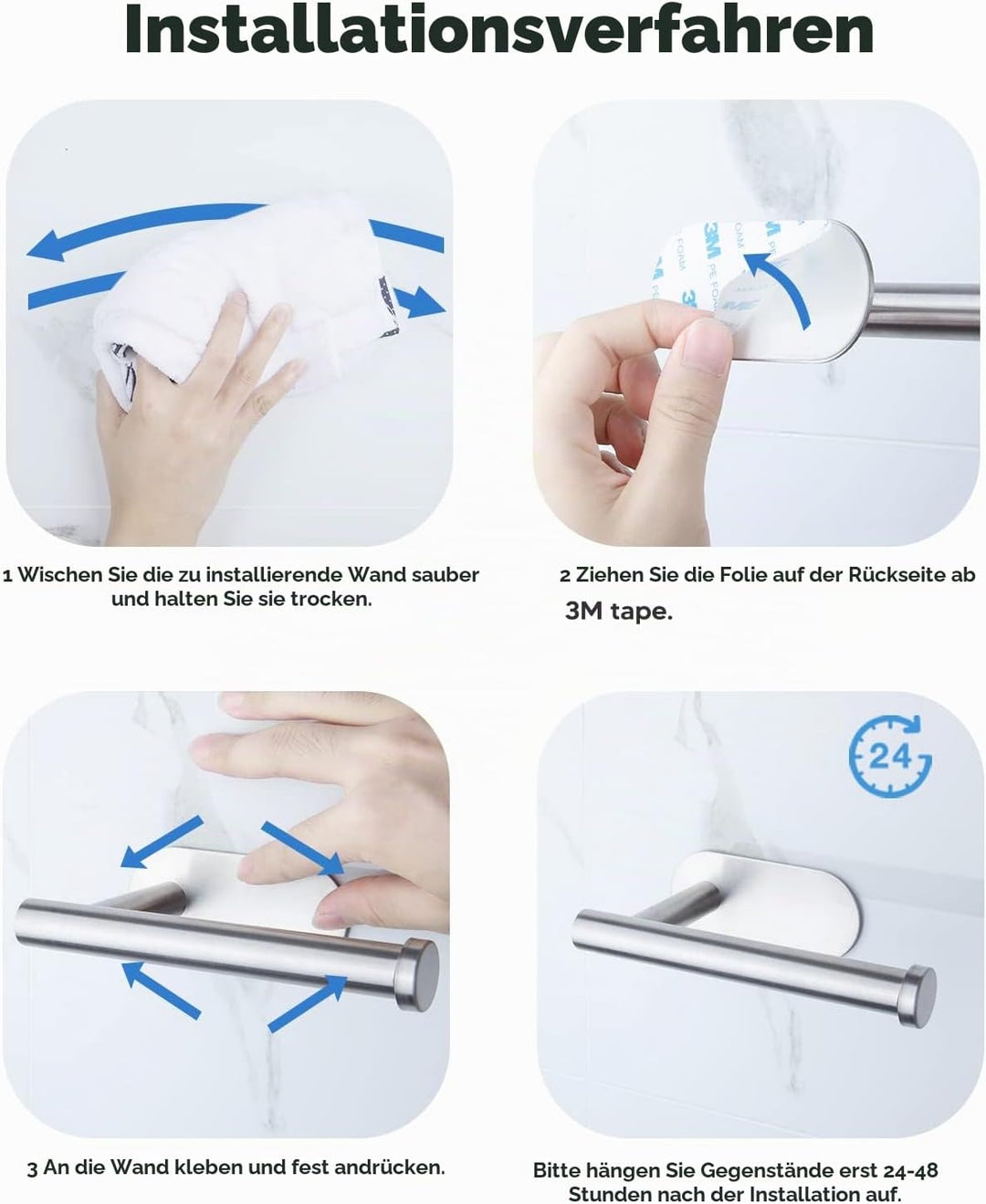 5 PCS Bad Handtuchhalter Set Inklu Handtuchhalter Toilettenpapierhalter Handtuchring Handtuchhaken R
