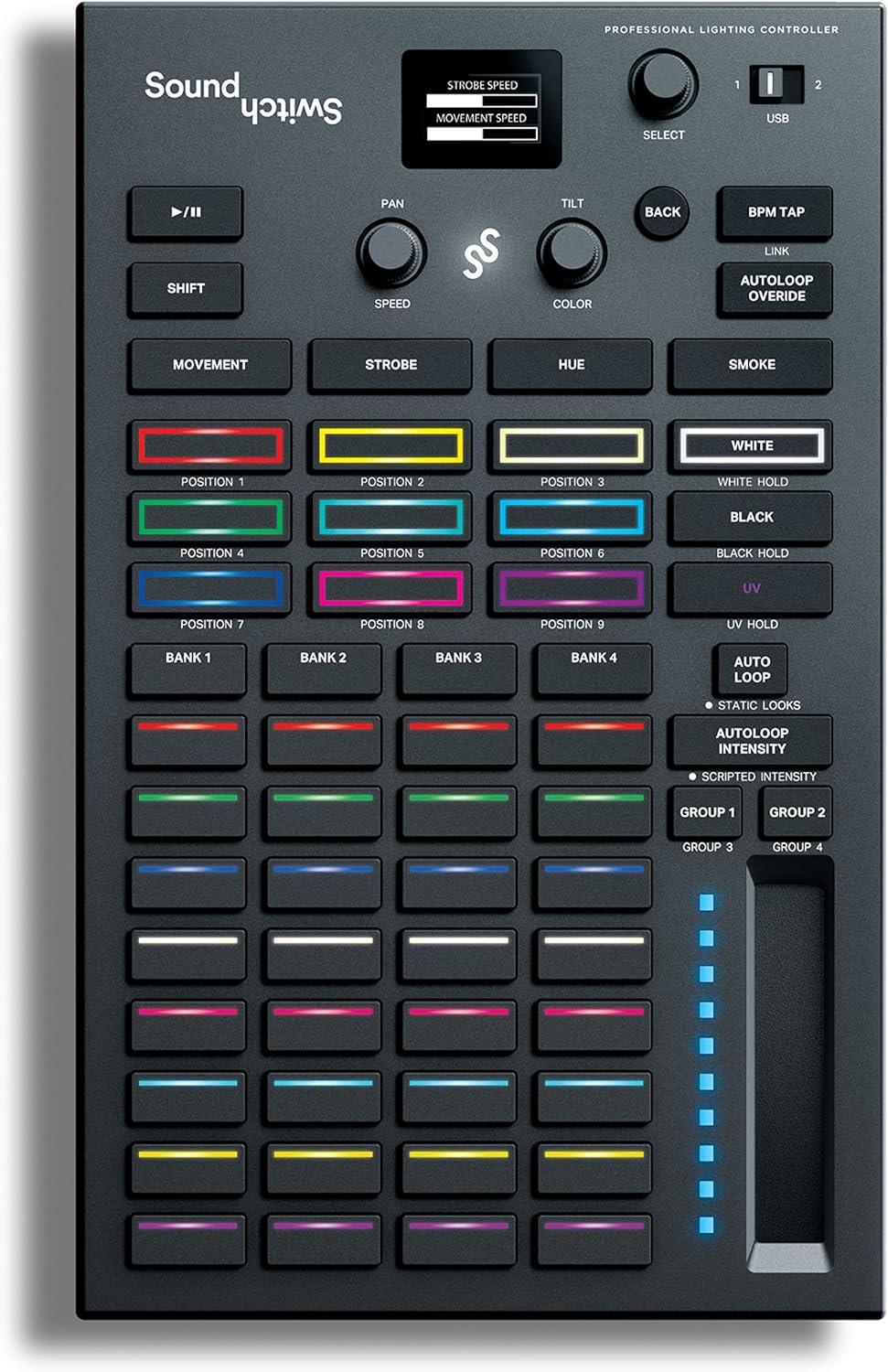 SoundSwitch Control One – Professioneller DMX DJ-Beleuchtungs-Controller mit 3 Monaten SoundSwitch S