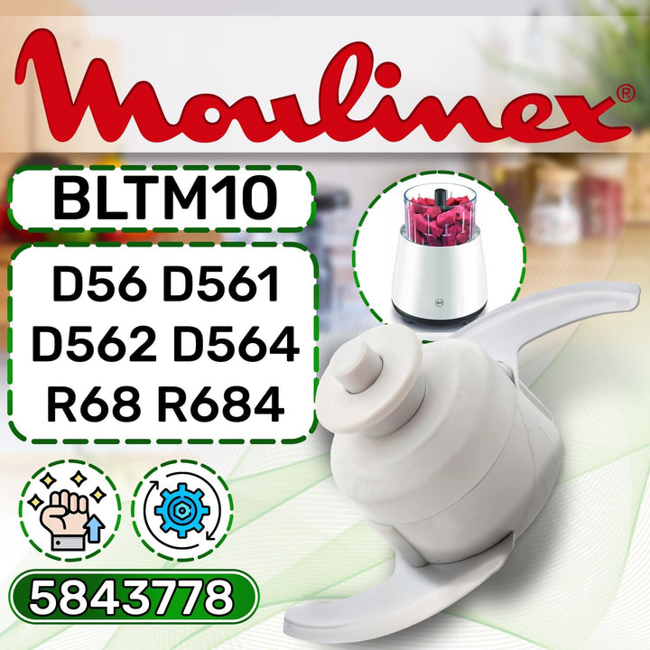 Messer mit dem Originalcode 5843778 für Moulinex Moulinette BLTM10 D56 D561 D562 D564 R68 R684 - Gar