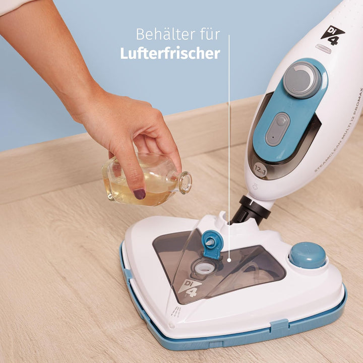 Di4 SteamClean Multi 12 ProMax, Dampfreiniger Für Alles Multifunktions 12 in 1, Dampfreiniger Boden