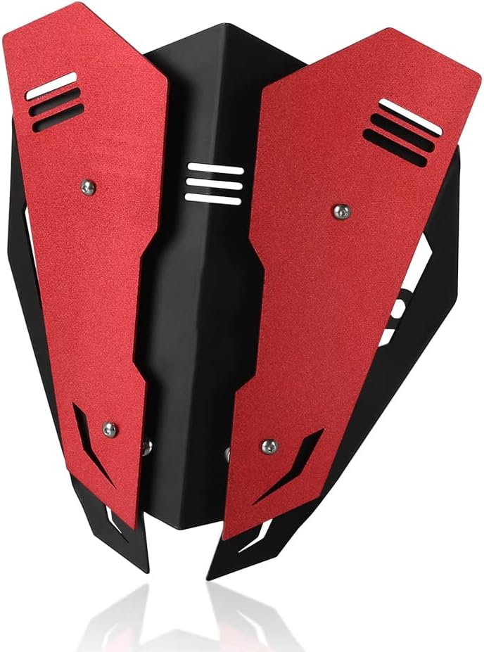 MOLONG Windschutzscheibe Aluminium Abweiser Für MT-03 MT03 MT 03 2020 MT-25 MT25 MT 25 2020（Rot）, Ro