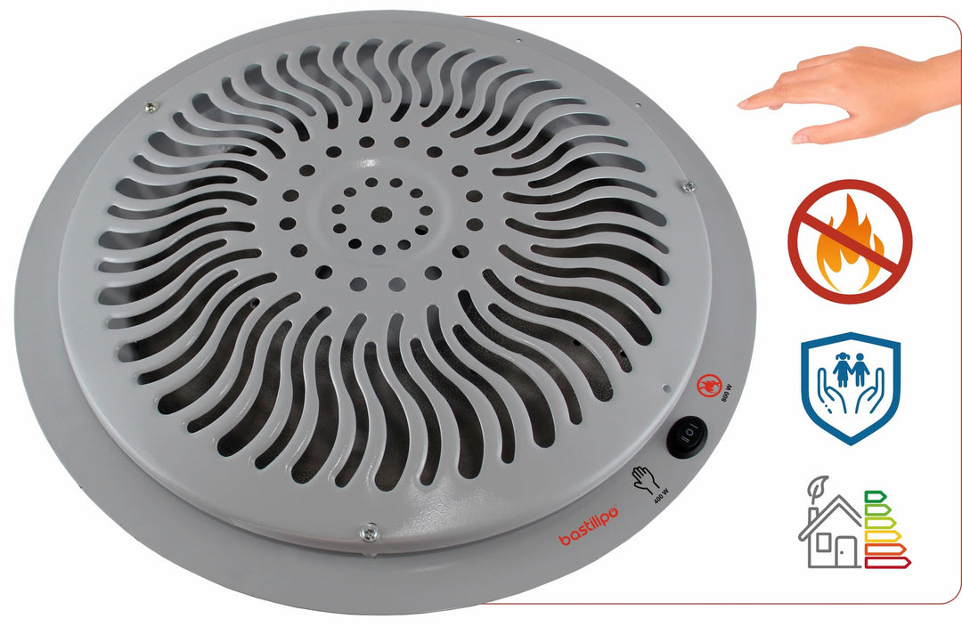 Bastilipo 2437 B-800-Sicherheits-Feuerschale (gegen Verbrennungen und Feuerschutz), 400/800 W Leistu