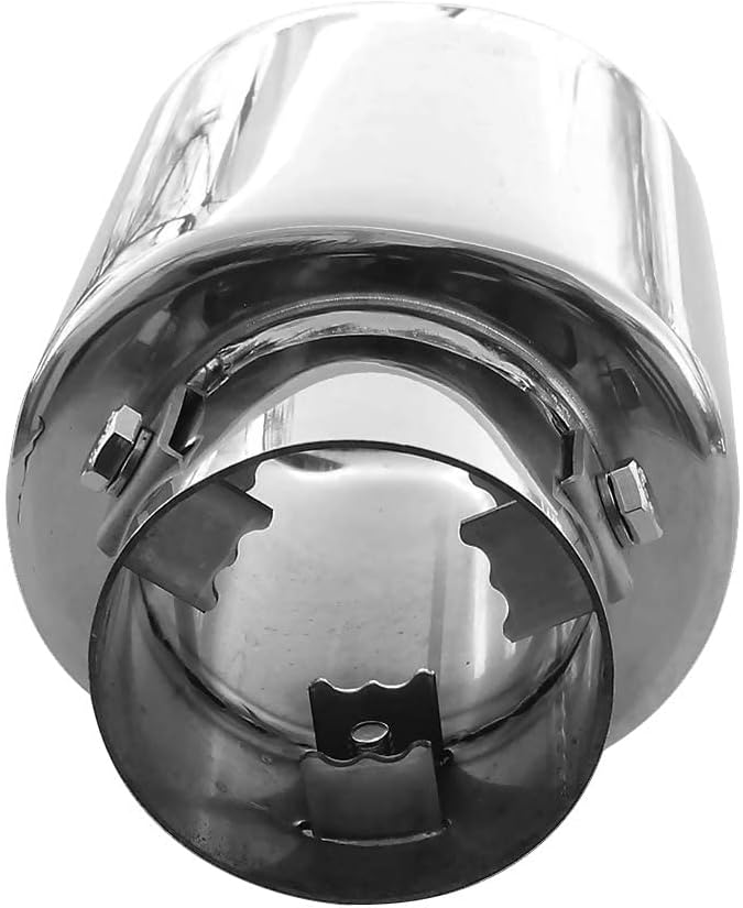 Auspuffblende Endrohr Auspuff Universell Schalldampf Edelstahl Oval bis 53mm Chrom AutoHobby