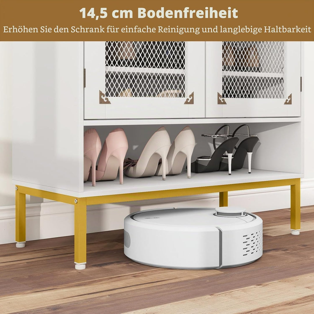 GIANTEX Schuhschrank mit 5 Ebenen, Schuhregal mit verstellbaren Ablagen, freistehende Schuhablage mi