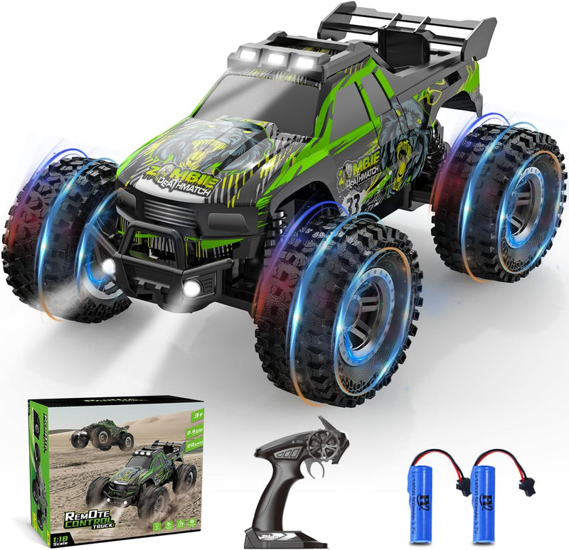 Ferngesteuertes Auto ab 3 4 5 6 8 Jahre Jungen Mädchen, 1:18 Ferngesteuerter Monstertruck Ferngesteu