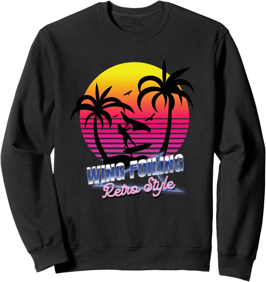 Wing Foiling Retro Style Sweatshirt