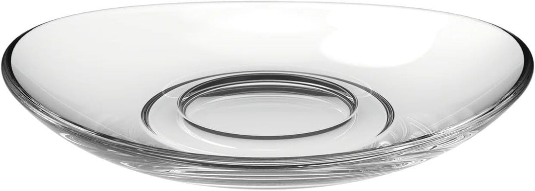 Leonardo Napoli Untertassen 6er Set, spülmaschinengeeignete Glas-Unterteller für Napoli Espresso-Tas