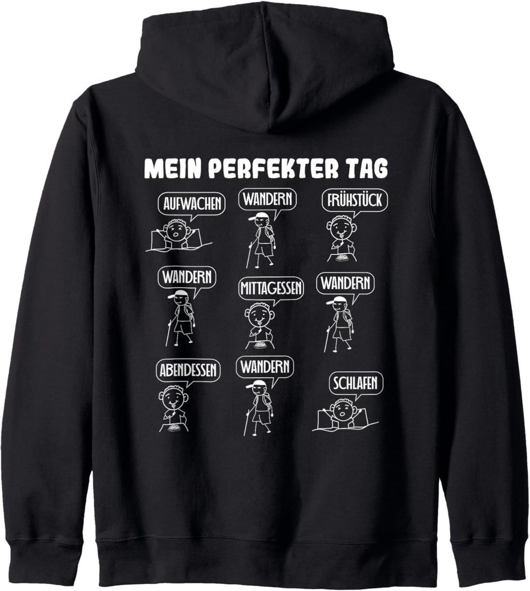 Mein perfekter Tag Wandern Bergsteigen Natur Kapuzenjacke