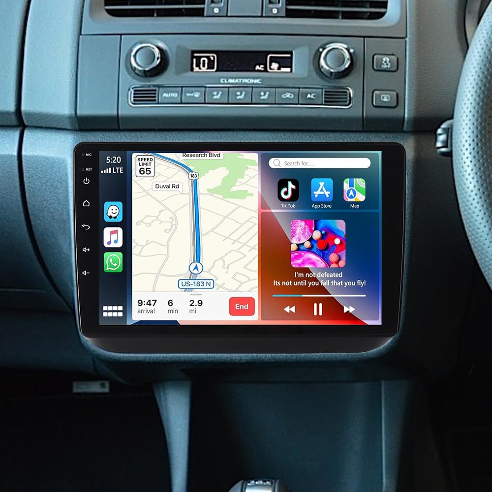 Car Radio für Skoda Fabia 5J MK2 2007-2013 Android 14 2+64GB Autoradio mit Wireless Carplay Android