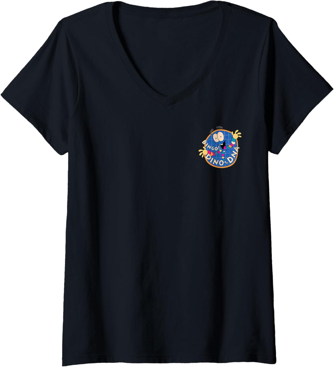 Jurassic Park 30th Anniversary Bingo Dino DNA Retro T-Shirt mit V-Ausschnitt