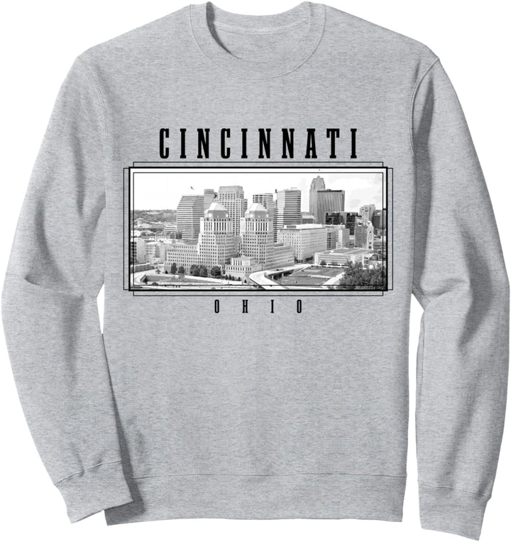 Cincinnati Ohio Vintage Skyline USA Amerika Souvenir Sweatshirt