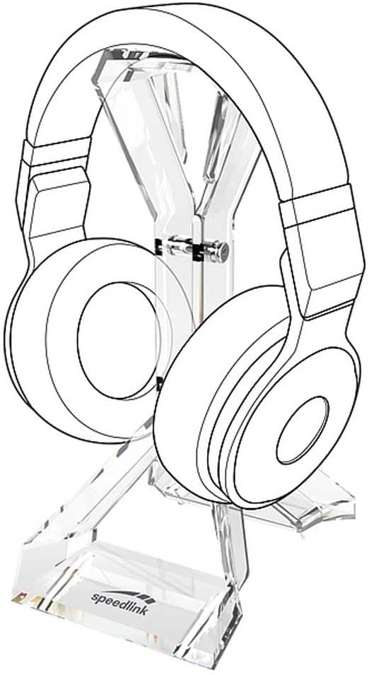 Speedlink GANT Acrylic Headset Stand – Schutz vor Kabelschäden, Anti-Rutsch Beschichtung, transparen