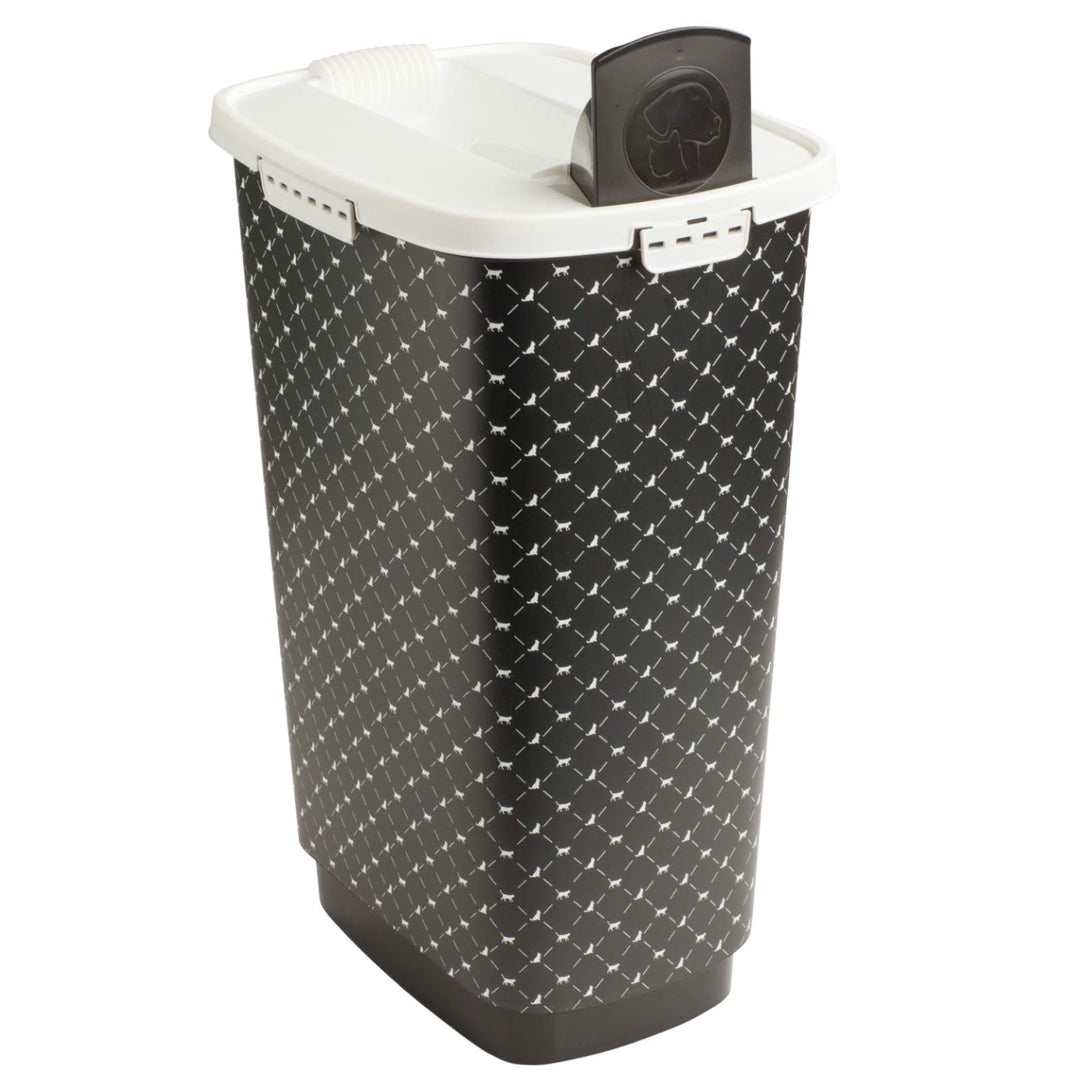 Rotho Cody Tierfutterbehälter Deckel, lebensmittelechter Kunststoff (PP) BPA-frei, schwarz, 50l, (39