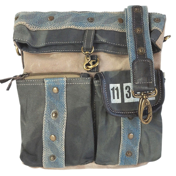 Sunsa Canvas Umhängetasche, grosse Damen/Herren Schultertasche Crossbody Tasche. Unisextasche Vintag