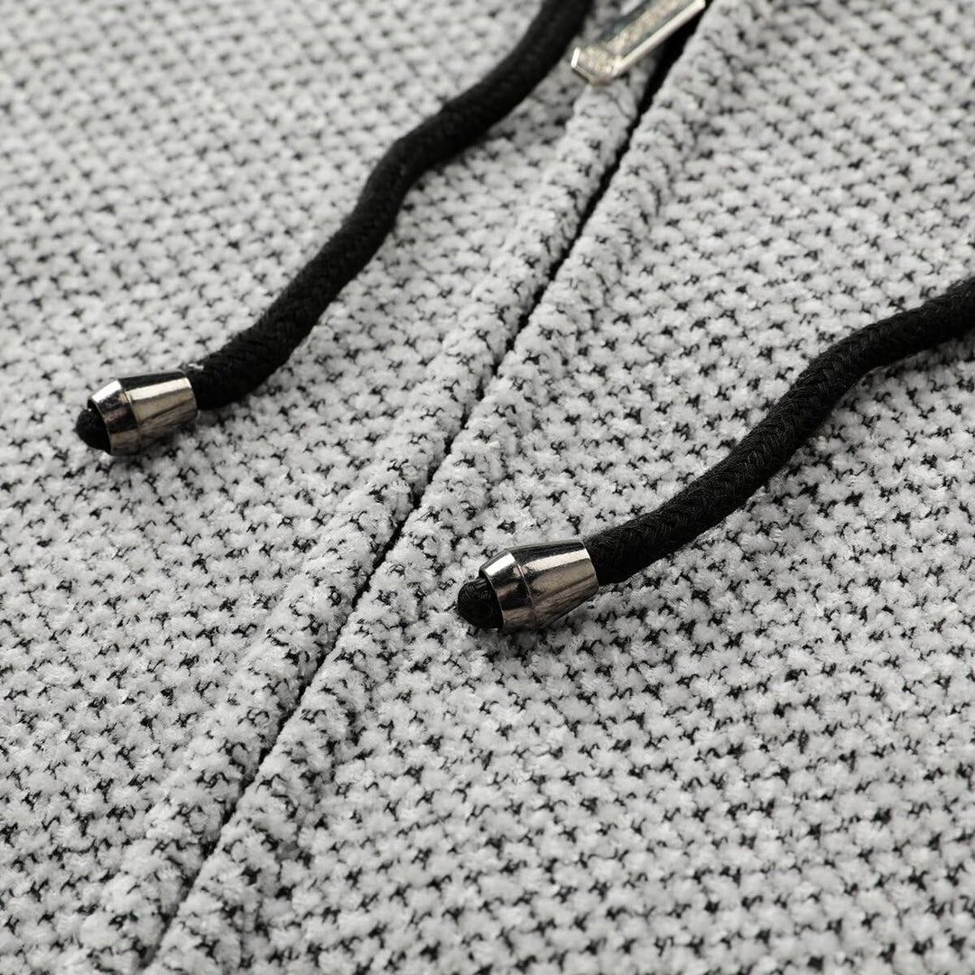 Allthemen Herren Strickjacke mit Kapuze Lang Gefüttert Cardigan Grobstrick Kapuzenjacke Kapuzenpullo