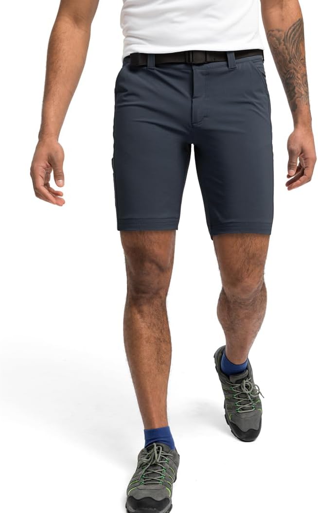 Maier Sports Herren Wanderhose Nil Short M, kurze Outdoor-Hose mit Gürtel, 5 Taschen bieten viel Sta