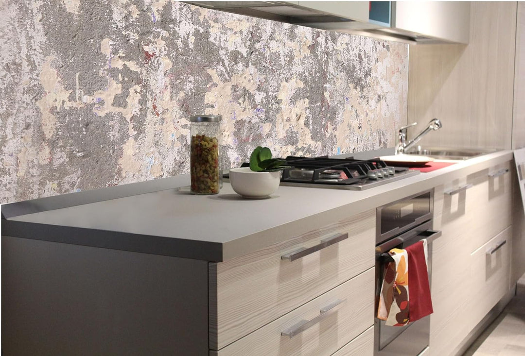 DIMEX Küchenrückwand Folie Selbstklebend ABGEBROCHENE BETONWAND II 180 x 60 cm | Klebefolie - Dekofo