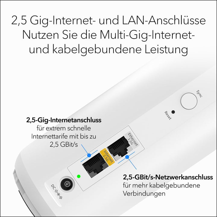 NETGEAR Orbi Serie 370 | Mesh WiFi 7 System | RBE372 | Mesh WiFi 7 Router + 1 Satellit | Bis zu 3,6