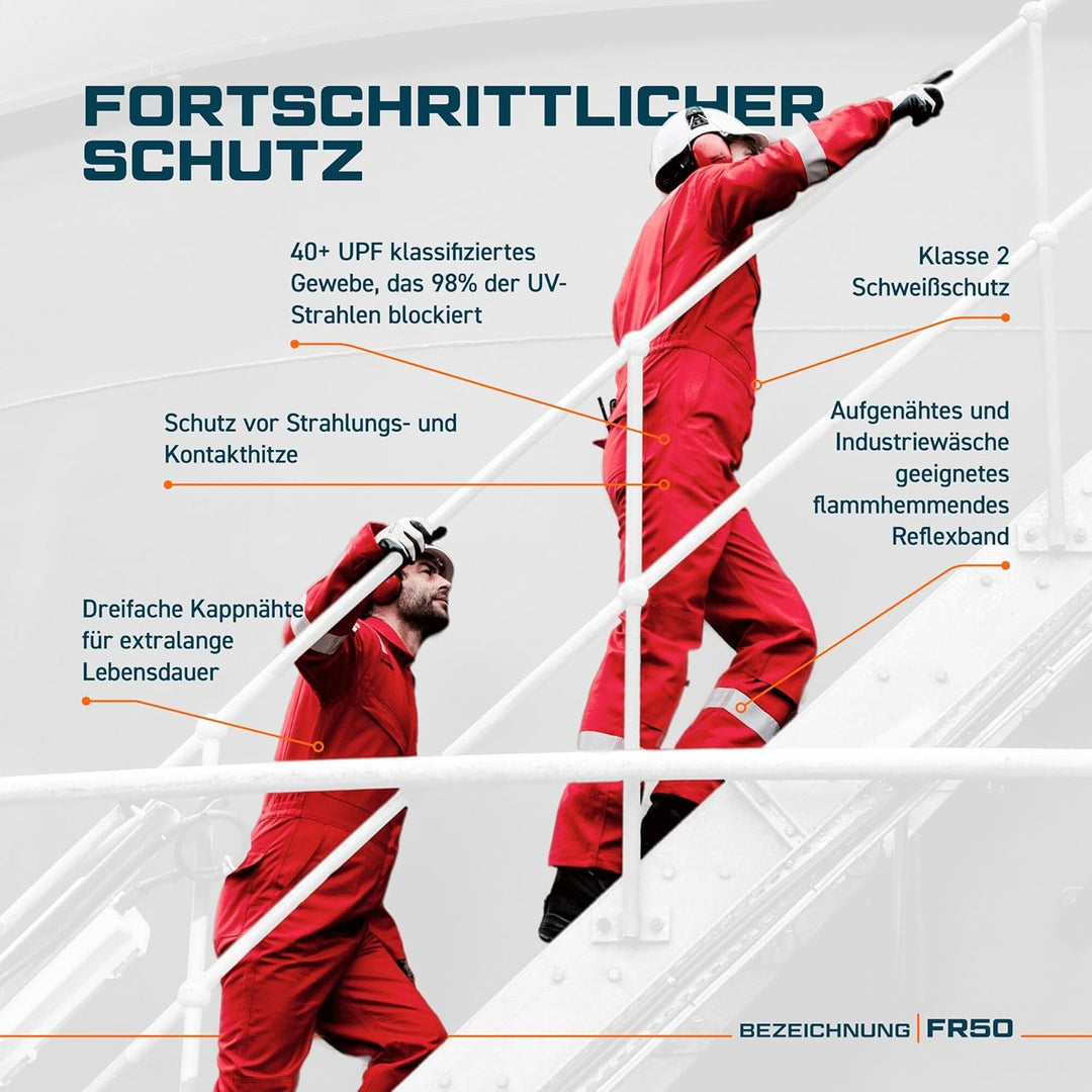 FR & Antistatic Coverall FR50RERXL Rot, FR50RERXL Rot