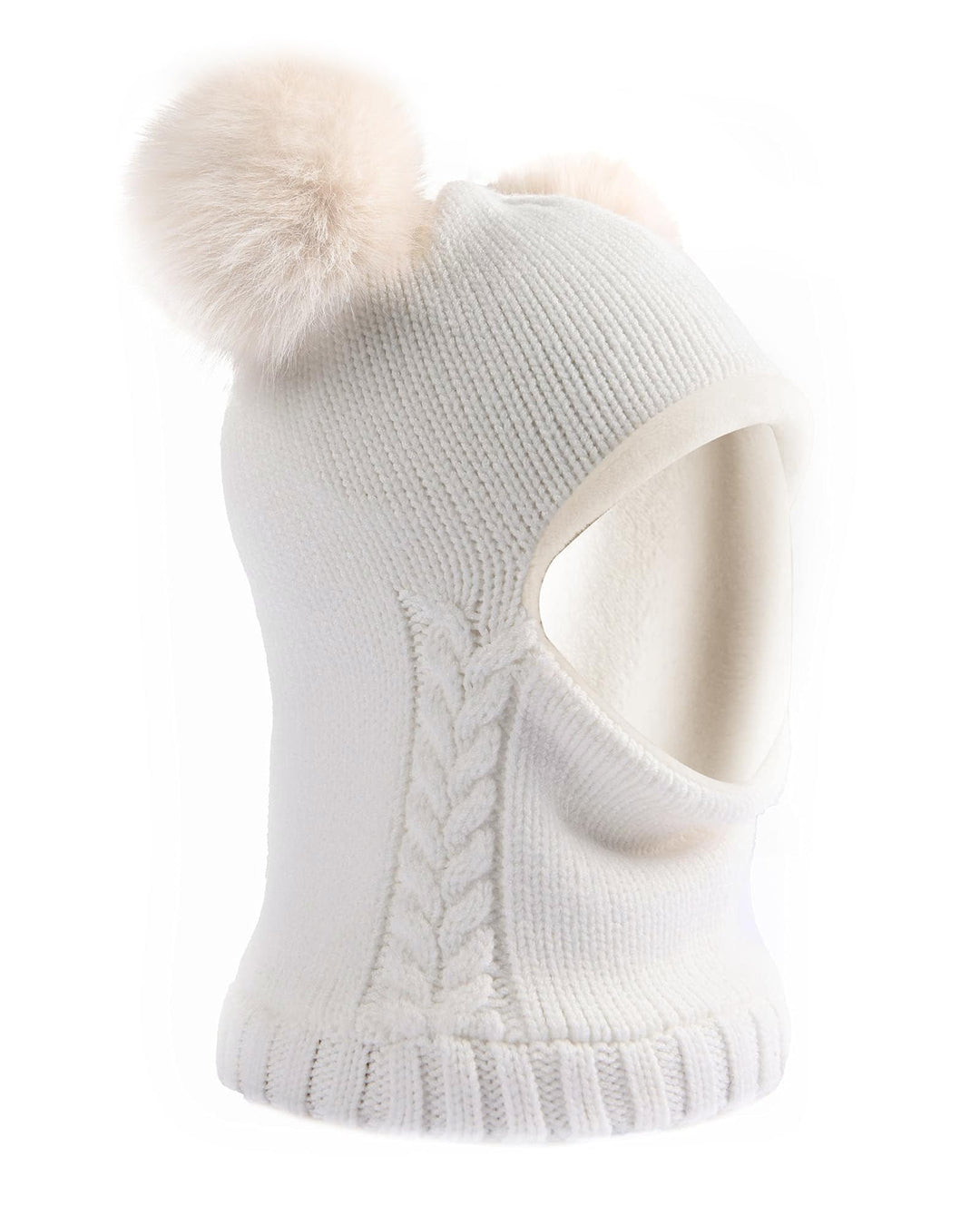 FURTALK Kleinkind Baby SchalMütze warm gefüttert Kinder Strickmütze Pom Pom Wintermütze für Mädchen