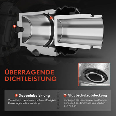 Frankberg Bremssattel Bremszange Vorderachse Links Kompatibel mit Land Cruiser J7 4.2L 1990-1999 Rep