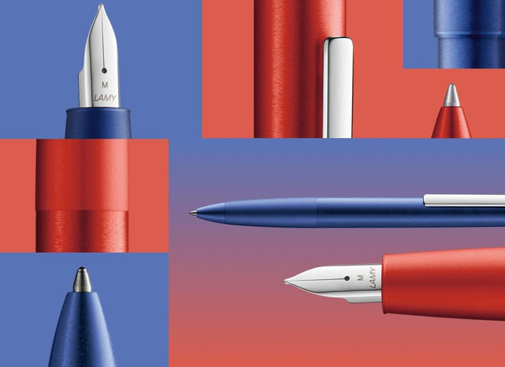 LAMY aion Kugelschreiber 277 – Moderner Kuli in der Farbe Dunkelblau aus einem nahtlos aus Aluminium