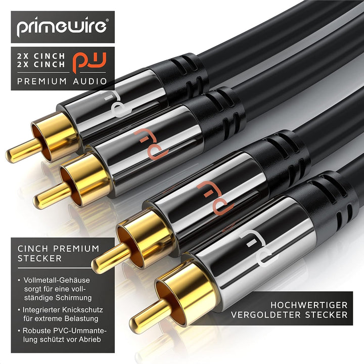Audiokabel 2 x RCA Cinch auf 2 x RCA Cinch, aus Spanien 2m, 2m