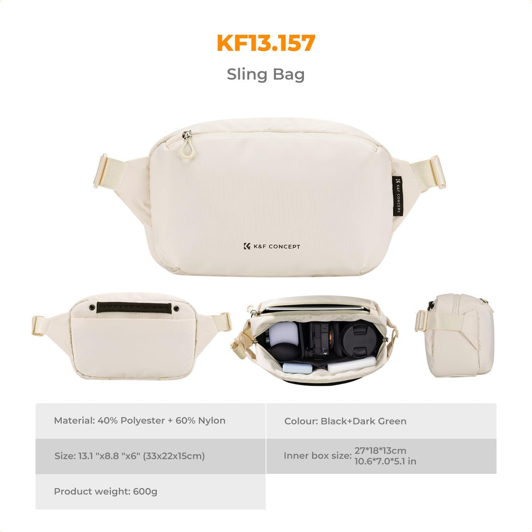K&F Concept Kamera-Rucksack, Schultertasche, quadratische Tasche, Taschen für Fotografen, Kamera-Rec