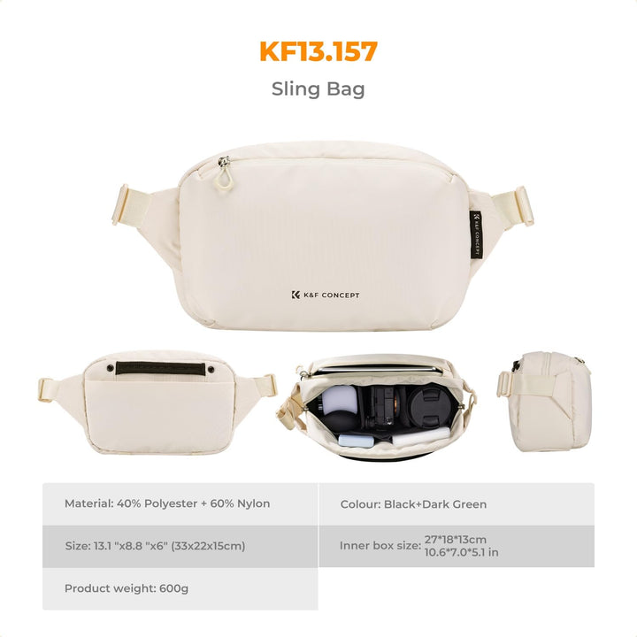 K&F Concept Kamera-Rucksack, Schultertasche, quadratische Tasche, Taschen für Fotografen, Kamera-Rec