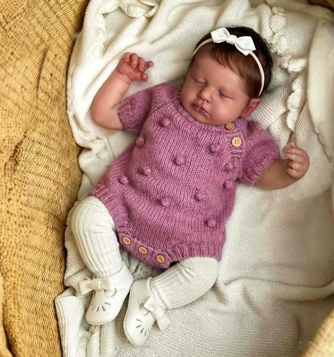 Zero pam Reborn Baby Vollsilikon Lebensecht, Silikon Baby Mädchen-48CM Lebensechte Babypuppen Wie Ec