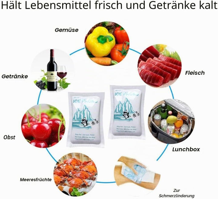 World-Bio 50PCS Eisbeutel für den Versand, Kühlakkus für Transport&Gefrierschränke - Geeignet für Lu