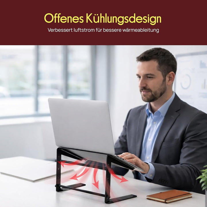 Pyle Laptop Ständer – The Notebook Laptop Stand – Laptopständer Höhenverstellbar, Ergonomischer Lapt