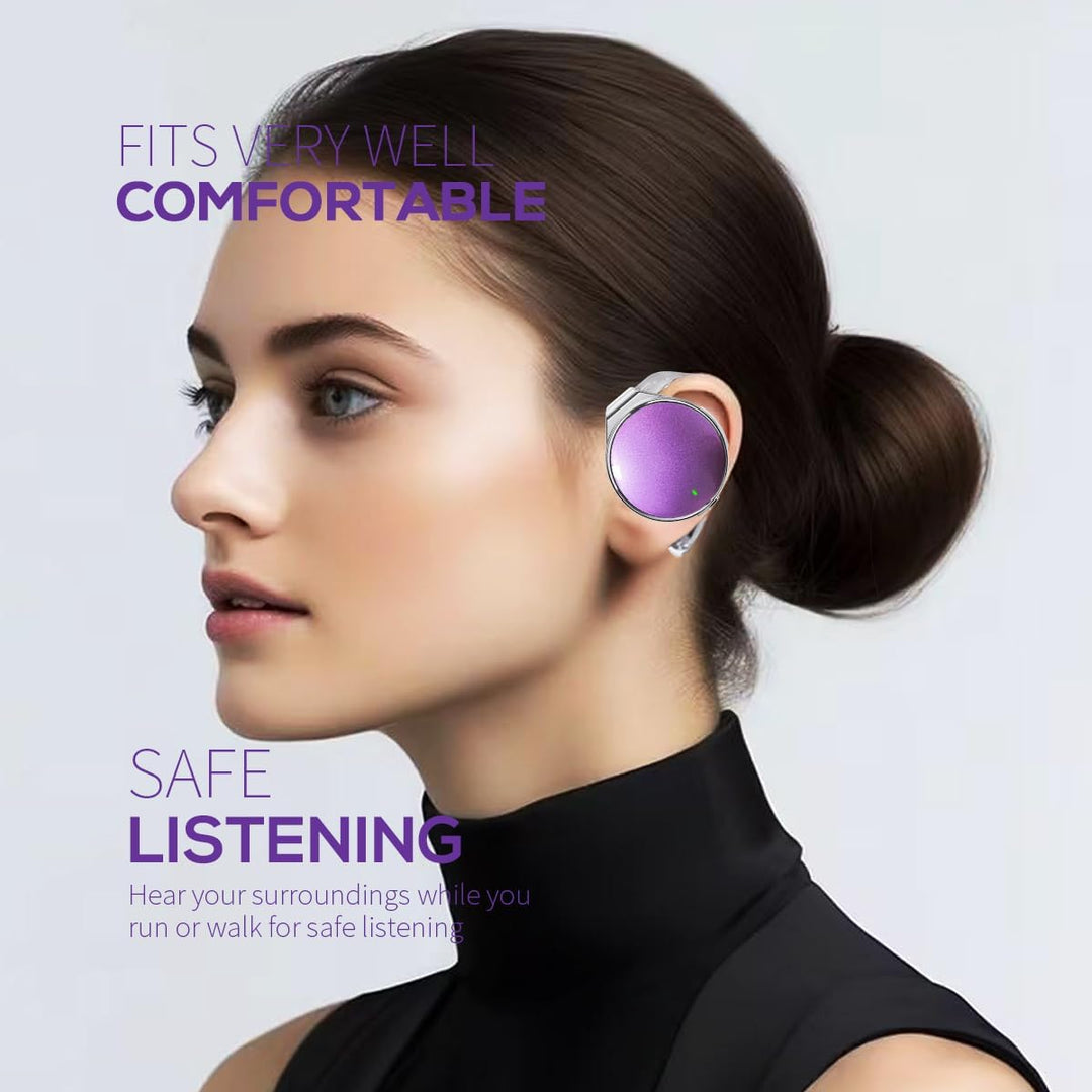 Open Ear Kopfhörer mit Mikrofon Bluetooth 5.4-52 Std Spielzeit, Kabelloses Over Ear Kopfhörer für Sp