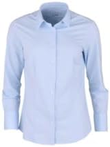Pure Slim Functional Bluse Hemdenkragen hellblau S Hellblau, S Hellblau