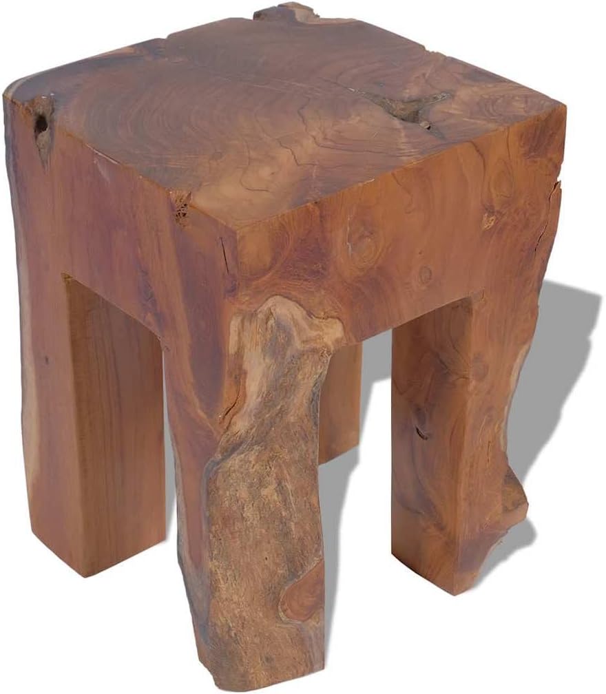 vidaXL Teak Massivholz Hocker Sitzhocker Fusshocker Beistelltisch 30x30x40cm Holz