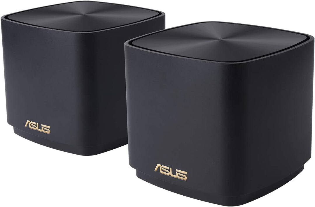 ASUS ZenWiFi AX Mini (XD4) AX1800 2er Set Schwarz kombinierbarer Router (2in1 Mesh Zugangspunkte-Set