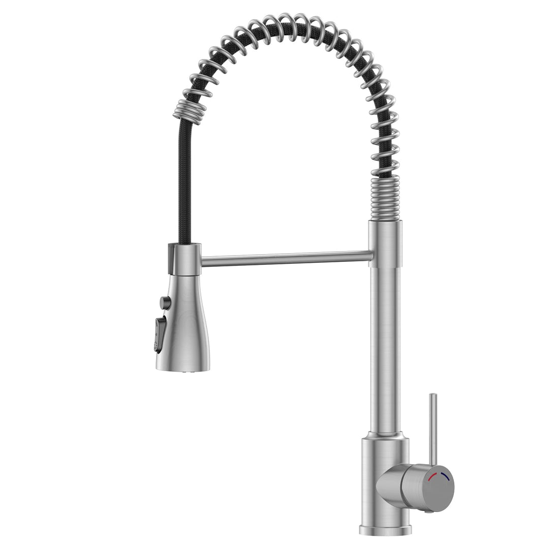 Wasserhahn Küche, SREWOHS PRO Küchenarmatur Ausziehbar, 360° Drehbarer Auslauf, 4 Sprühfunktionen, E