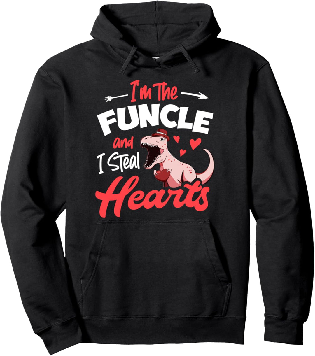I'm The Funcle And I Steal Hearts Lustig Onkel Dinosaurier Pullover Hoodie