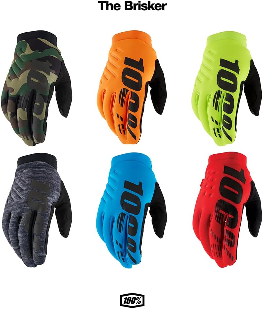 100% Kids Brisker Gloves grau meliert S, grau meliert S