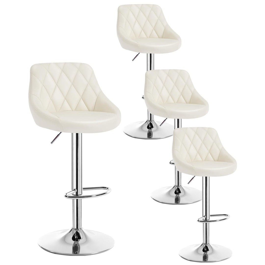 WOLTU 4er Set Barhocker Bistrohocker Tresenhocker Barstuhl Höhenverstellbar, Drehbar, Sitzfläche aus