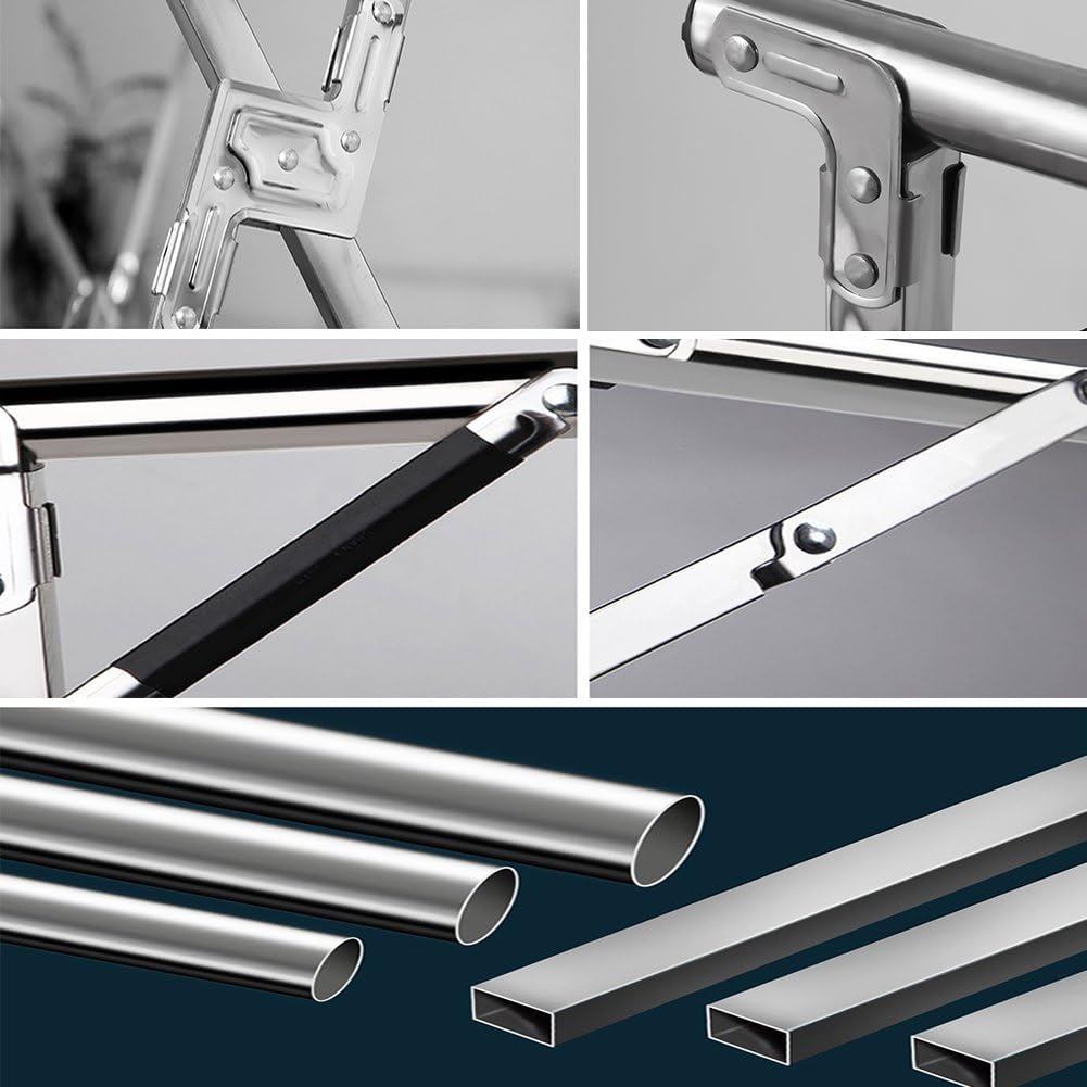 Klappbar Kleiderständer Garderobenständer Edelstahl Wäscheständer Kleiderstangen Ausziehbar 110-150c